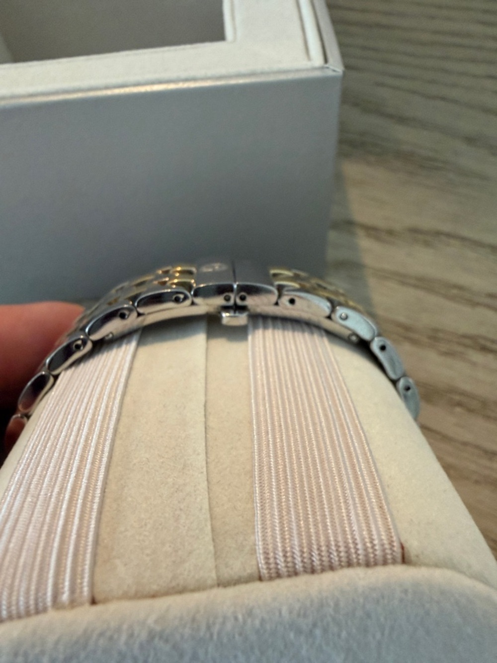 Michele Two-Tone Gold & Silver Bracelet Watch with Cream Dial - Picture 4 of 10